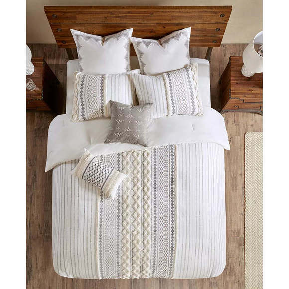 INK+IVY Imani Cotton Printed Comforter Set with Chenille - Picture 10 of 10